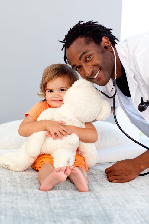 caring young doctor with cute girl 13339 278529